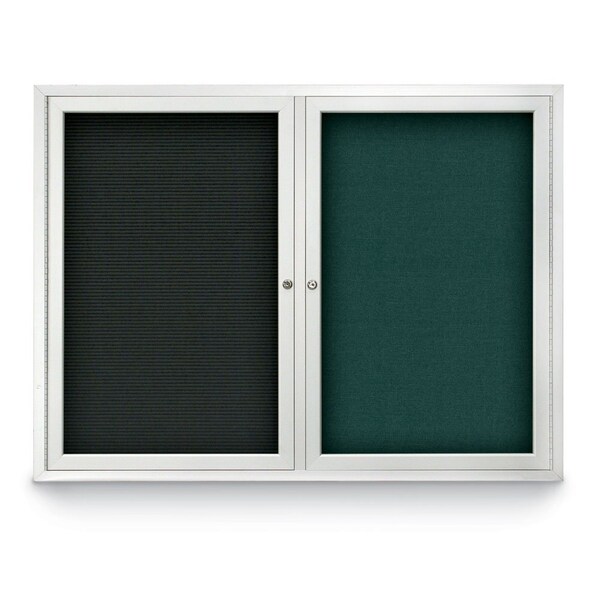 United Visual Products Corkboard, Rubber/Satin, 36" x 36" UV403-SATIN-RUBBER - main